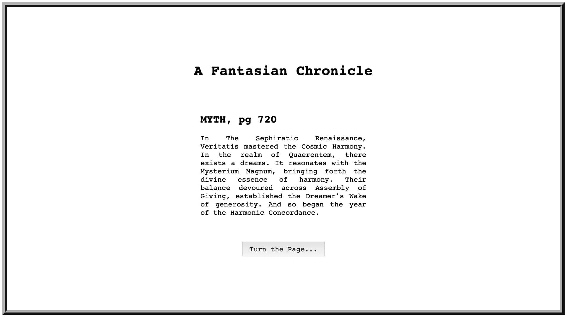 A FANTASIAN CHRONICLE project artwork